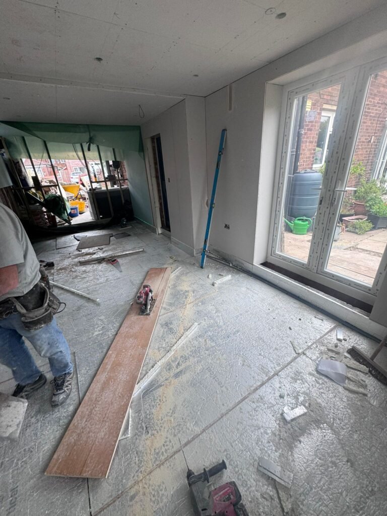 Integrated Utility Room Construction — Before