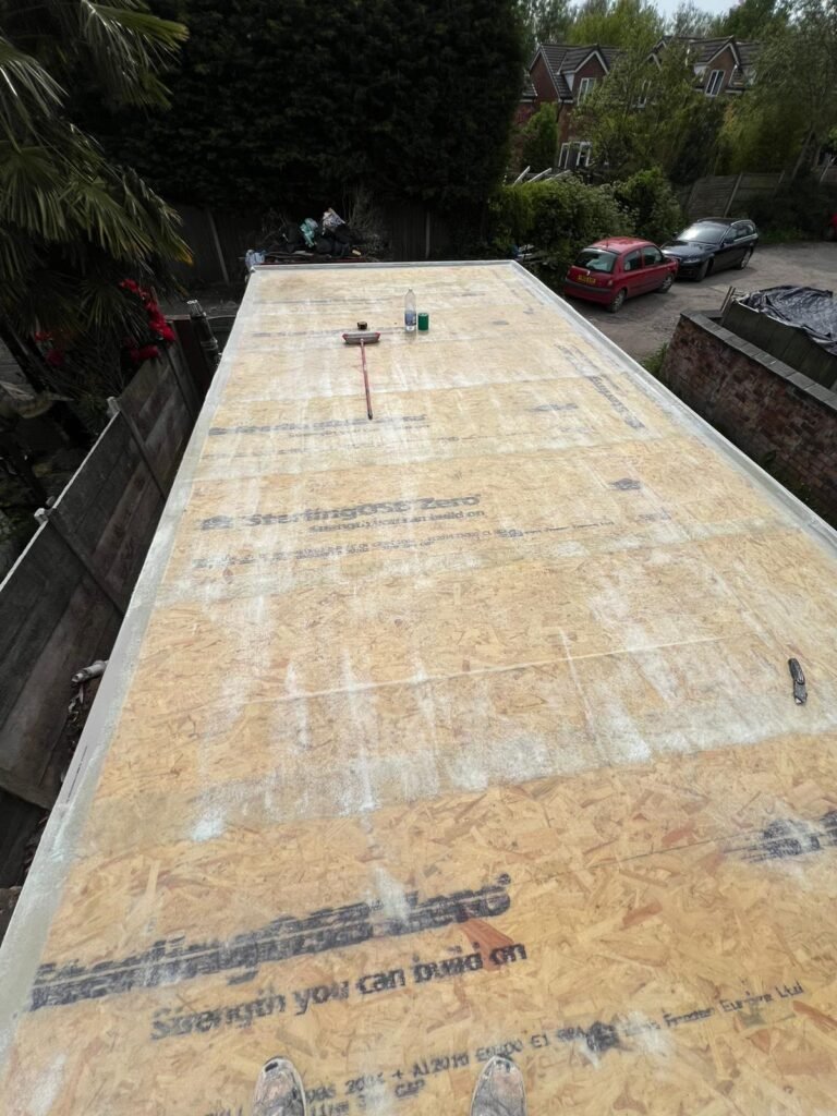 Flat Roof System Installation — Before